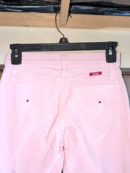 Jalate Corduroy Pastel Pink Flare Jeans Size 3/4 - Picture 7 of 8